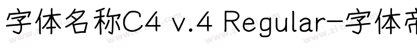 字体名称C4 v.4 Regular字体转换